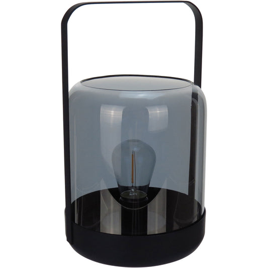 Lanterna Decorativa Home&Co Fumê Metal e Vidro 19x12x12cm