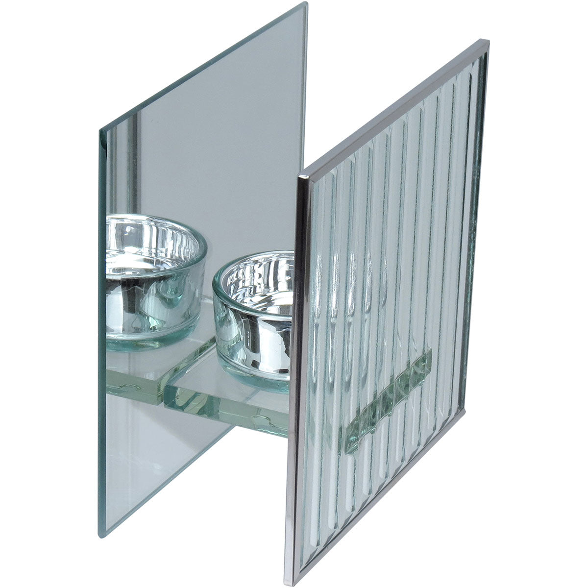 Castiçal em Vidro Transparente Home&Co 12x12x6cm para Velas