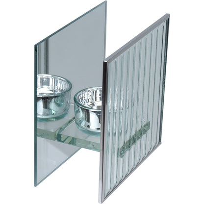 Castiçal em Vidro Transparente Home&Co 12x12x6cm para Velas