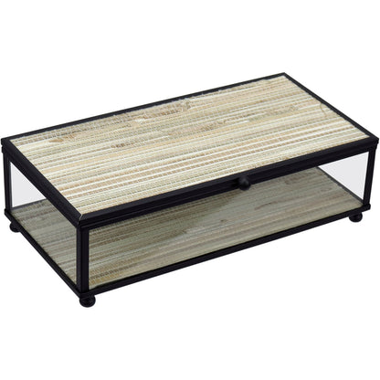 Porta Joias de Vidro Home&Co 6,5x19,8x10,2cm Bege Organizador