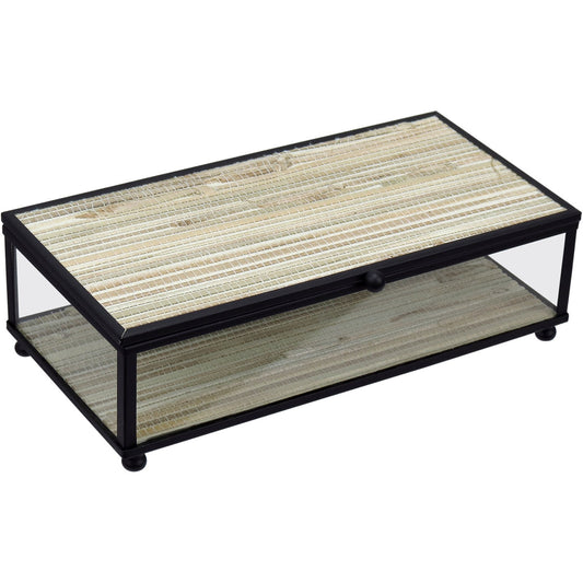 Porta Joias de Vidro Home&Co 6,5x19,8x10,2cm Bege Organizador