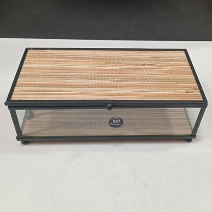 Porta Joias de Vidro Home&Co 6,5x19,8x10,2cm Bege Organizador