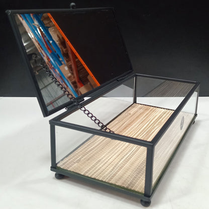 Porta Joias de Vidro Home&Co 6,5x19,8x10,2cm Bege Organizador