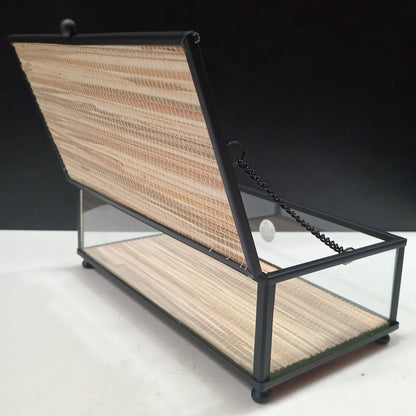 Porta Joias de Vidro Home&Co 6,5x19,8x10,2cm Bege Organizador