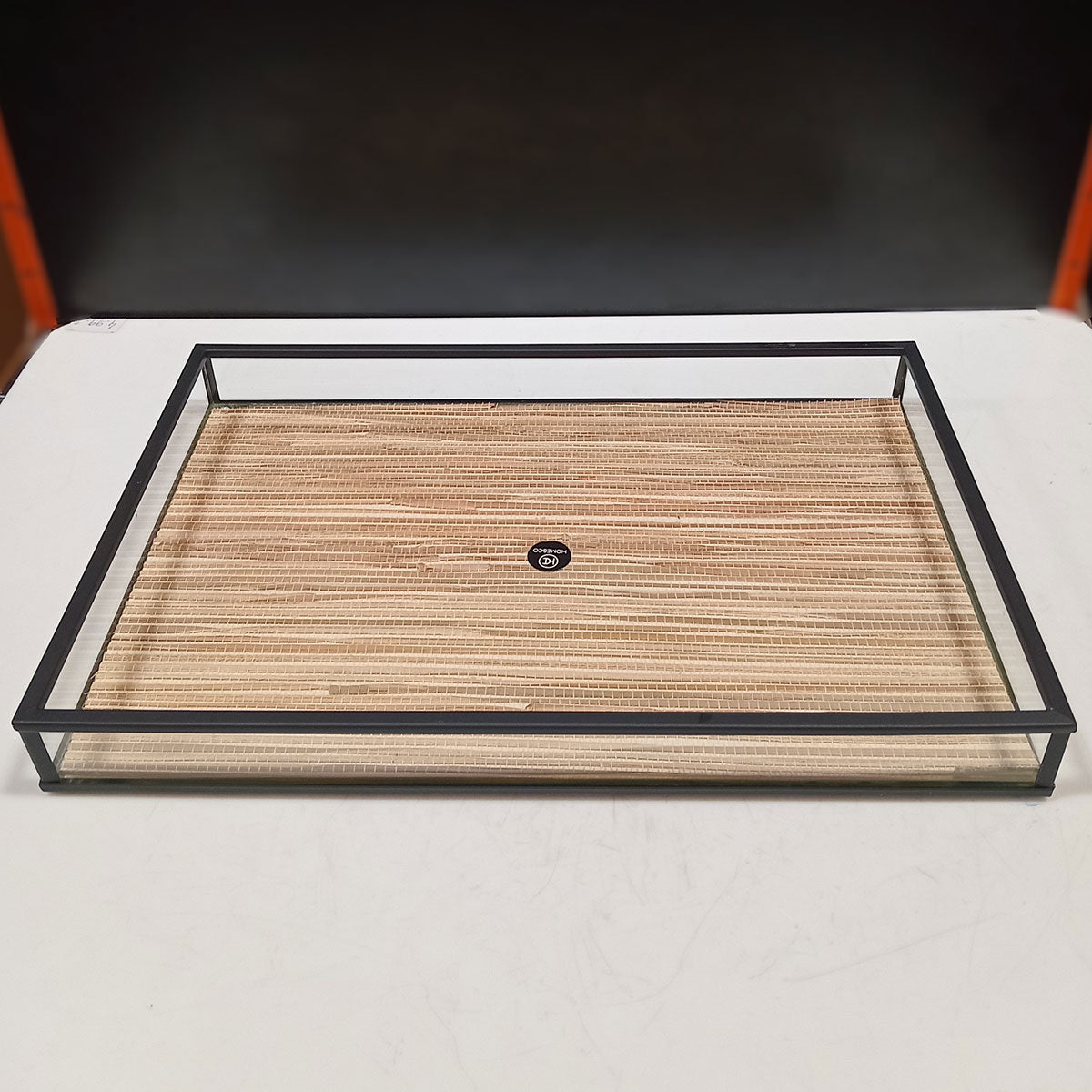 Bandeja Decorativa Home&Co Vidro Bege 30x20cm para Servir Bebidas