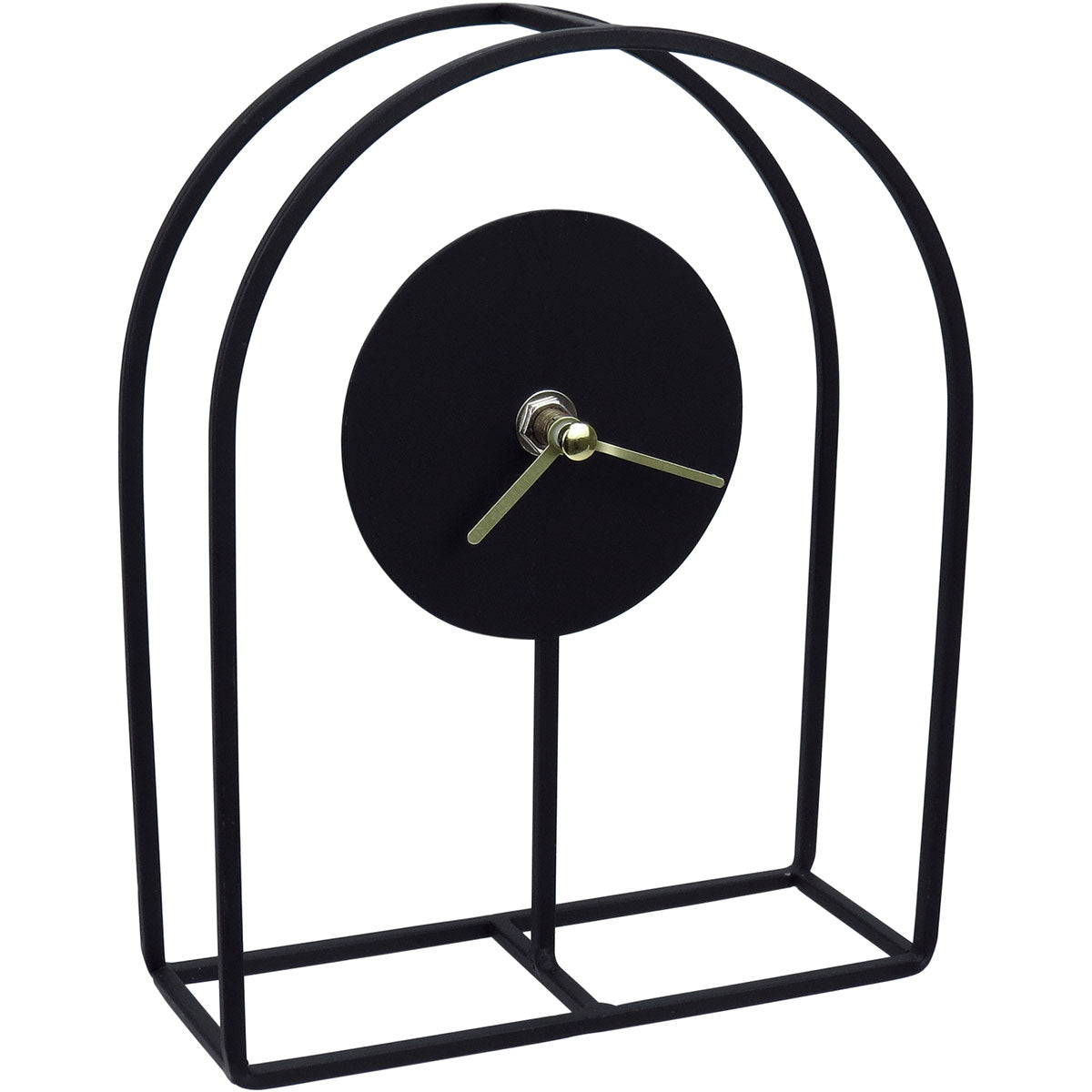 Relógio de Mesa Metal Preto Home&Co 20x16x6cm Decorativo