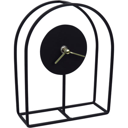 Relógio de Mesa Metal Preto Home&Co 20x16x6cm Decorativo