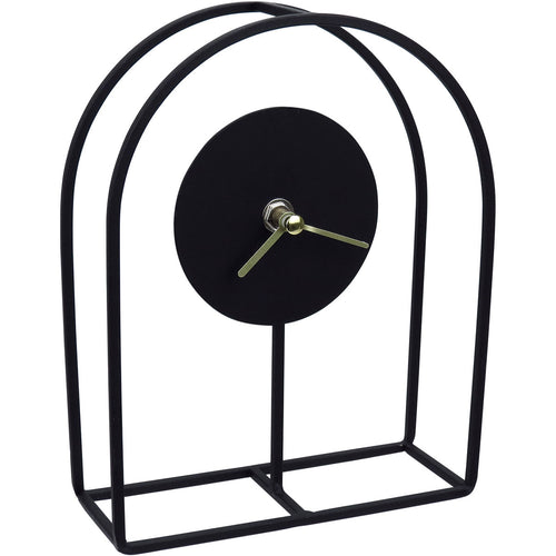 Relógio de Mesa Metal Preto Home&Co 20x16x6cm Decorativo