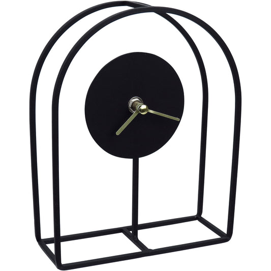 Relógio de Mesa Metal Preto Home&Co 20x16x6cm Decorativo