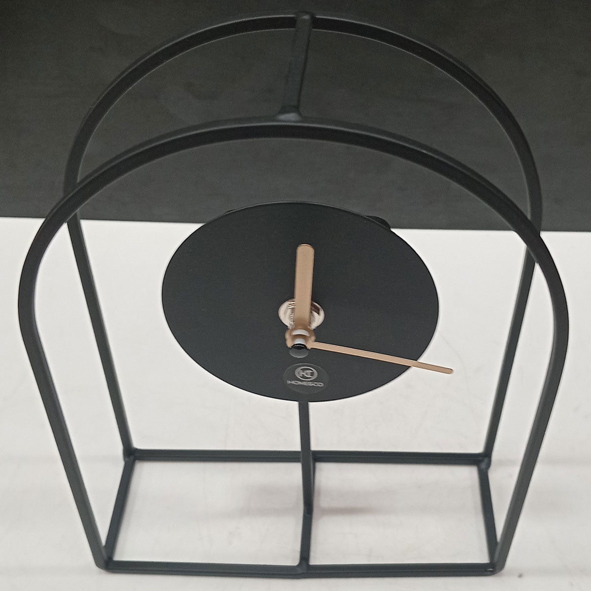 Relógio de Mesa Metal Preto Home&Co 20x16x6cm Decorativo