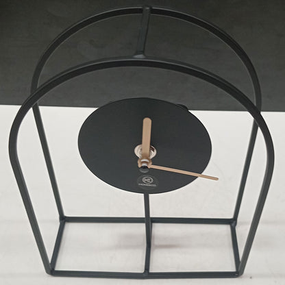 Relógio de Mesa Metal Preto Home&Co 20x16x6cm Decorativo