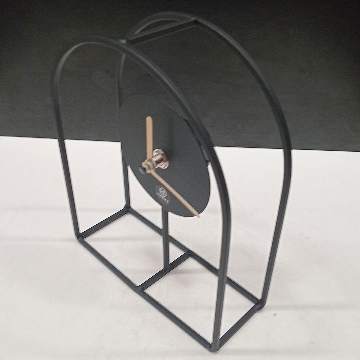 Relógio de Mesa Metal Preto Home&Co 20x16x6cm Decorativo