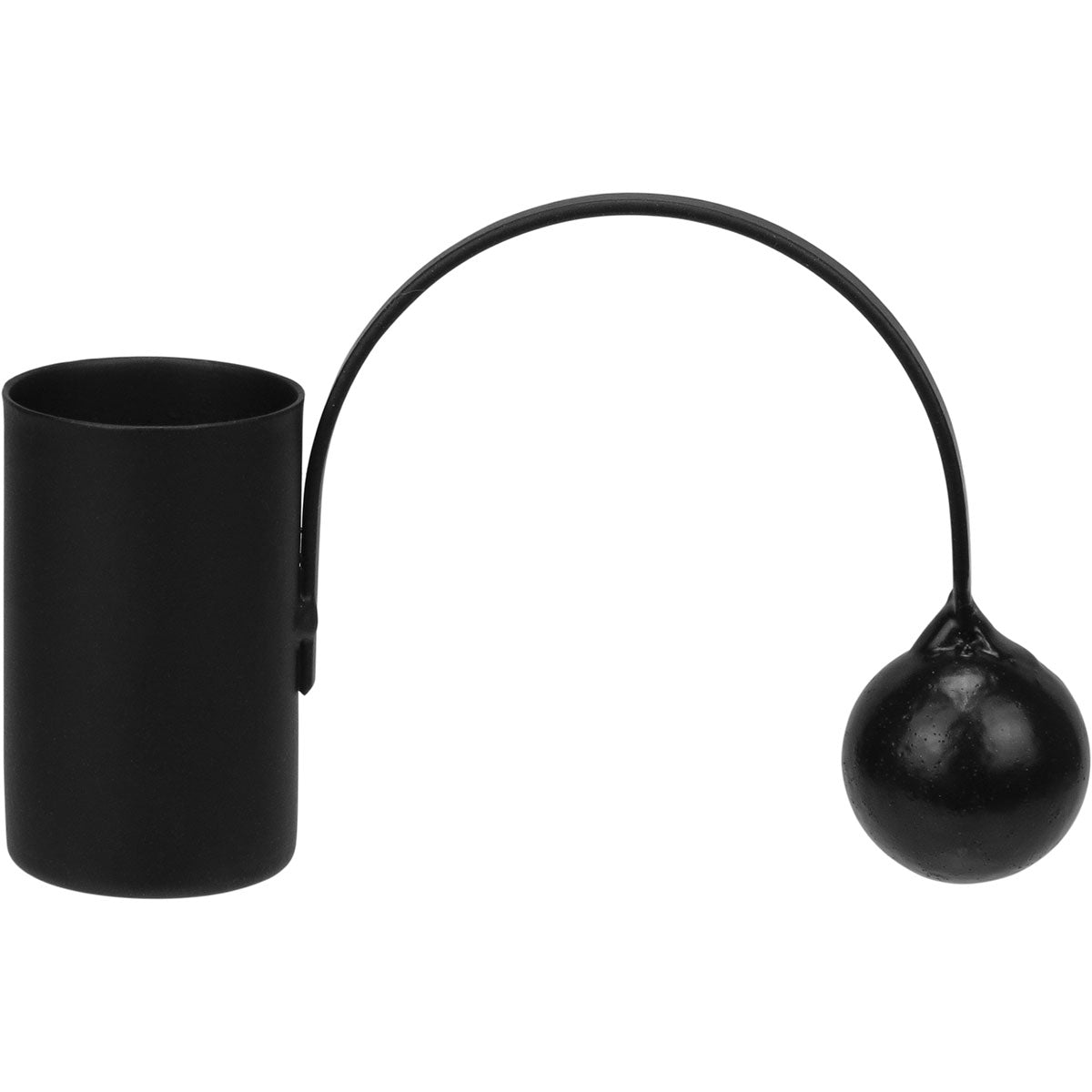 Castiçal Porta Velas Home&Co Metal Preto 6x9x2cm Elegante