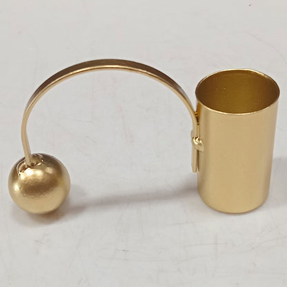 Castiçal Dourado Home&Co Metal 5,4x9x2,4cm para Velas
