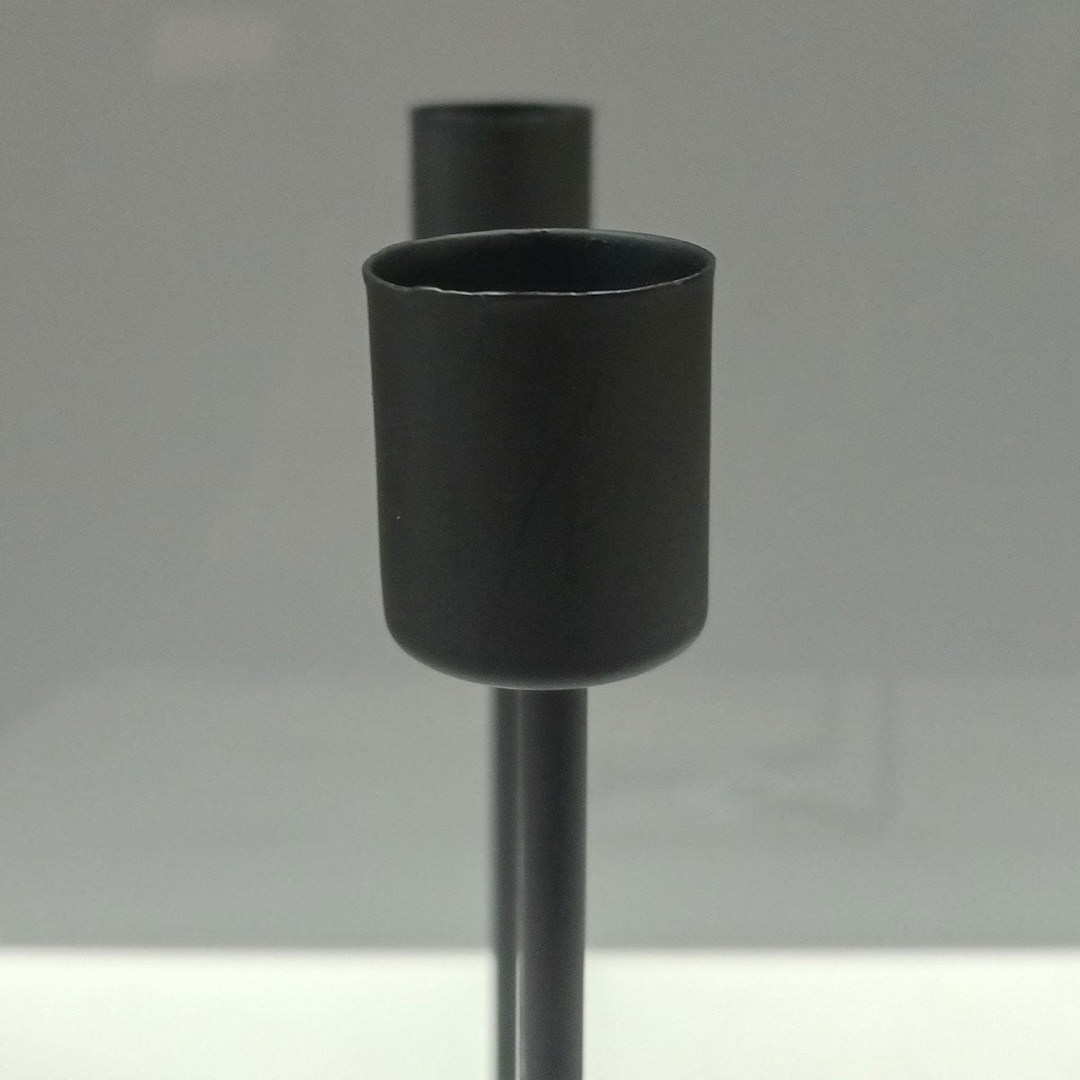 Castiçal Porta Velas Metal Preto Home&Co 20x13x13cm