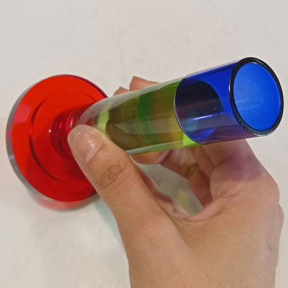 Castiçal de Vidro Multicolorido Home&Co Eco Crystal 14x7x7cm