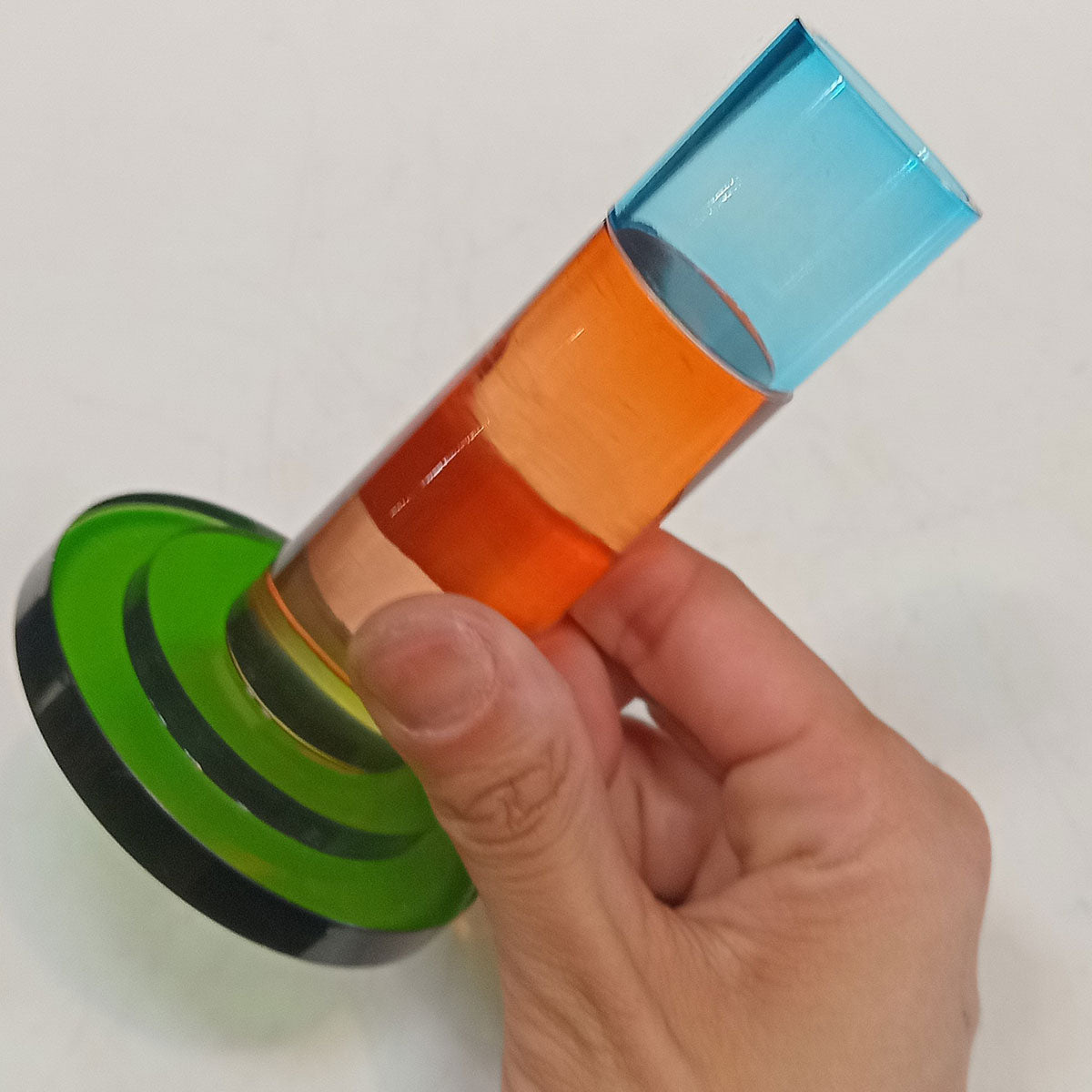 Castiçal Multicolorido Home&Co Eco Crystal Vidro 11x7cm