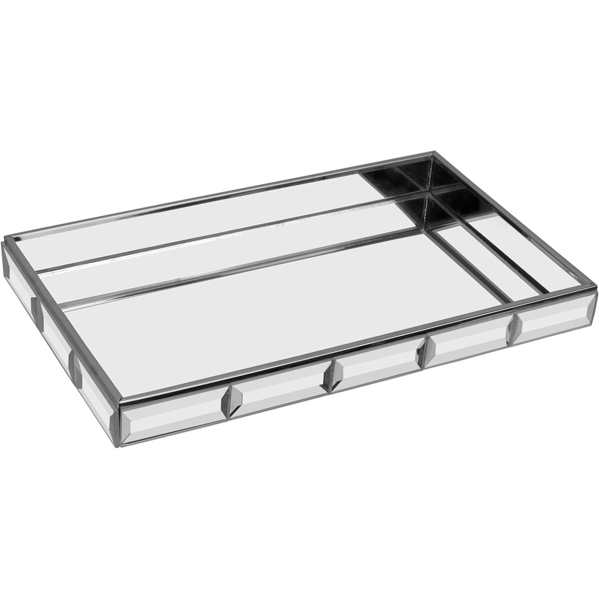 Bandeja Espelhada Home&Co em Vidro 3x25cm para Servir Bebidas e Petiscos