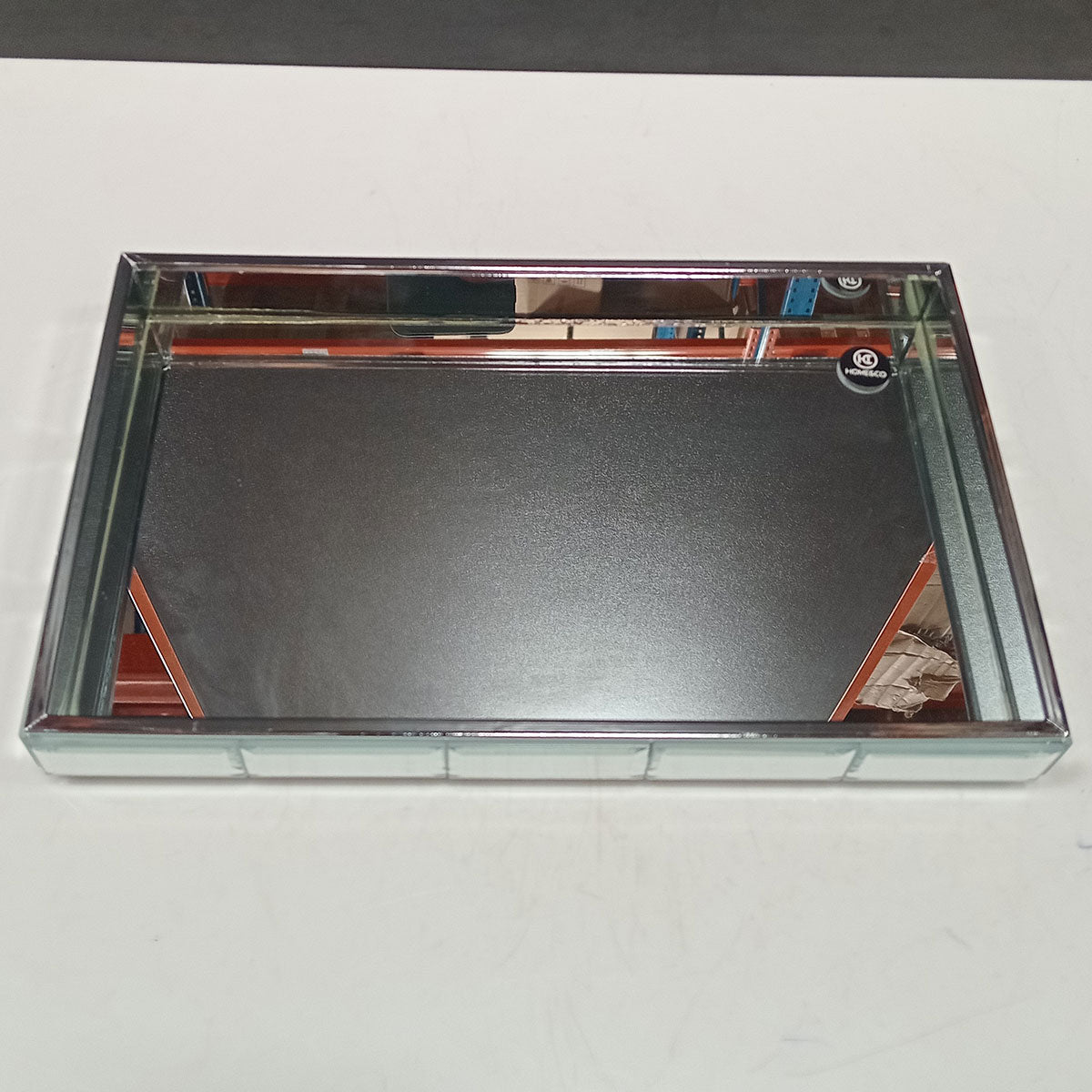 Bandeja Espelhada Home&Co em Vidro 3x25cm para Servir Bebidas e Petiscos