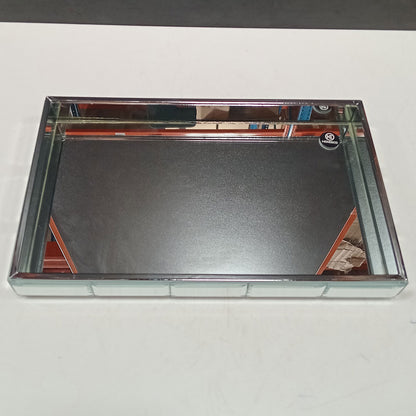 Bandeja Espelhada Home&Co em Vidro 3x25cm para Servir Bebidas e Petiscos