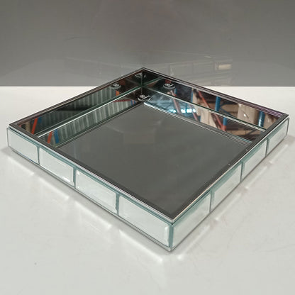 Bandeja Decorativa Home&Co Vidro Espelhado 20x20cm 3cm Transparente