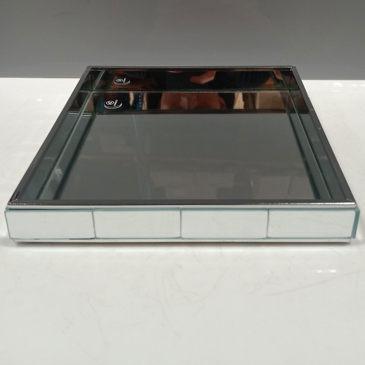 Bandeja Decorativa Home&Co Vidro Espelhado 20x20cm 3cm Transparente