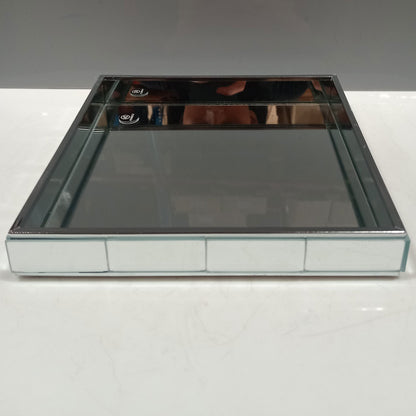 Bandeja Decorativa Home&Co Vidro Espelhado 20x20cm 3cm Transparente