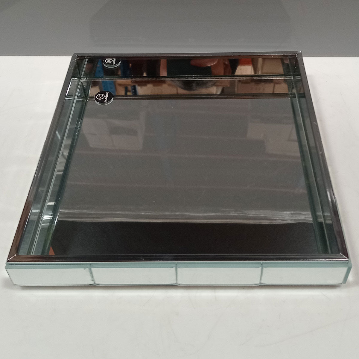 Bandeja Decorativa Home&Co Vidro Espelhado 20x20cm 3cm Transparente