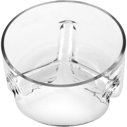 Petisqueira Home&Co Vidro Transparente 3 Divisões 8x16x16cm