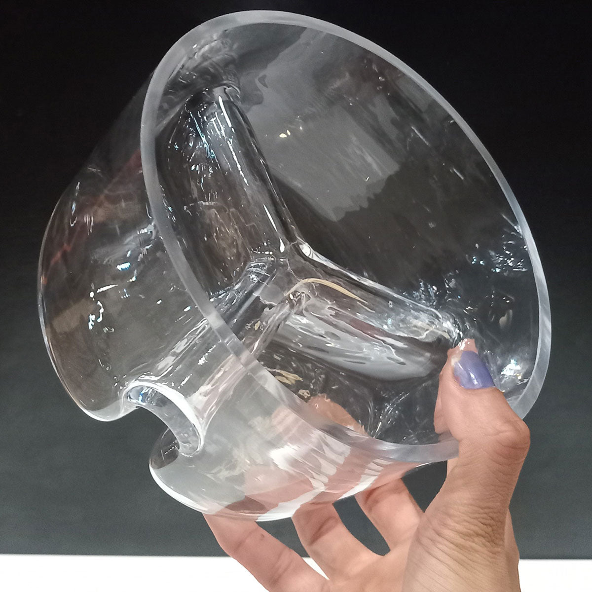 Petisqueira Home&Co Vidro Transparente 3 Divisões 8x16x16cm