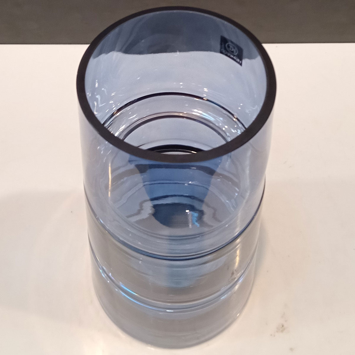 Vaso Decorativo Home&Co Vidro Azul 24x13cm para Flores e Folhagens