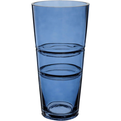 Vaso Decorativo Home&Co em Vidro Azul 28x14cm para Flores