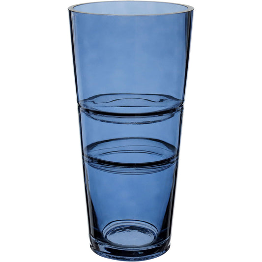 Vaso Decorativo Home&Co em Vidro Azul 28x14cm para Flores
