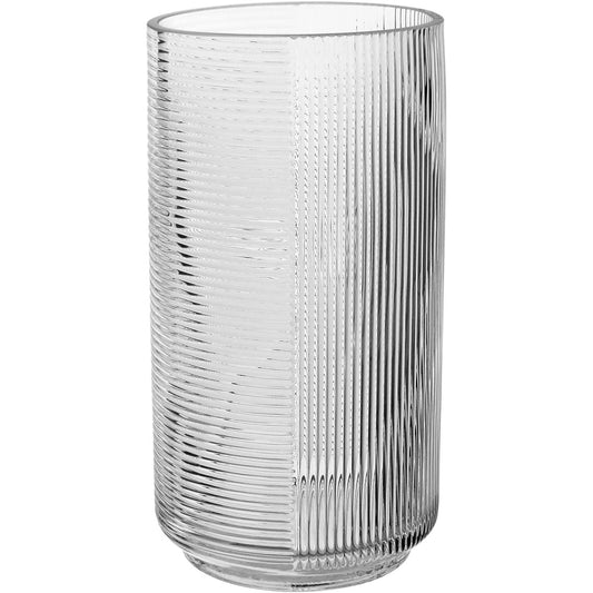 Vaso de Vidro Transparente Home&Co 25x13cm para Decoração