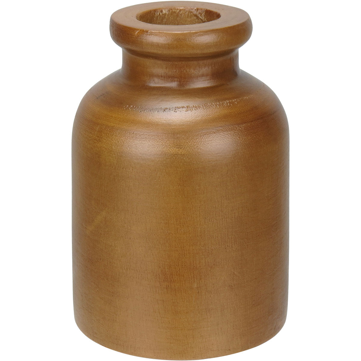Vaso Decorativo de Madeira Natural Home&Co 19,3x13cm Marrom