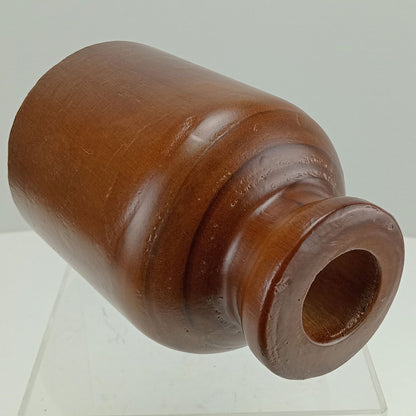 Vaso Decorativo de Madeira Natural Home&Co 19,3x13cm Marrom