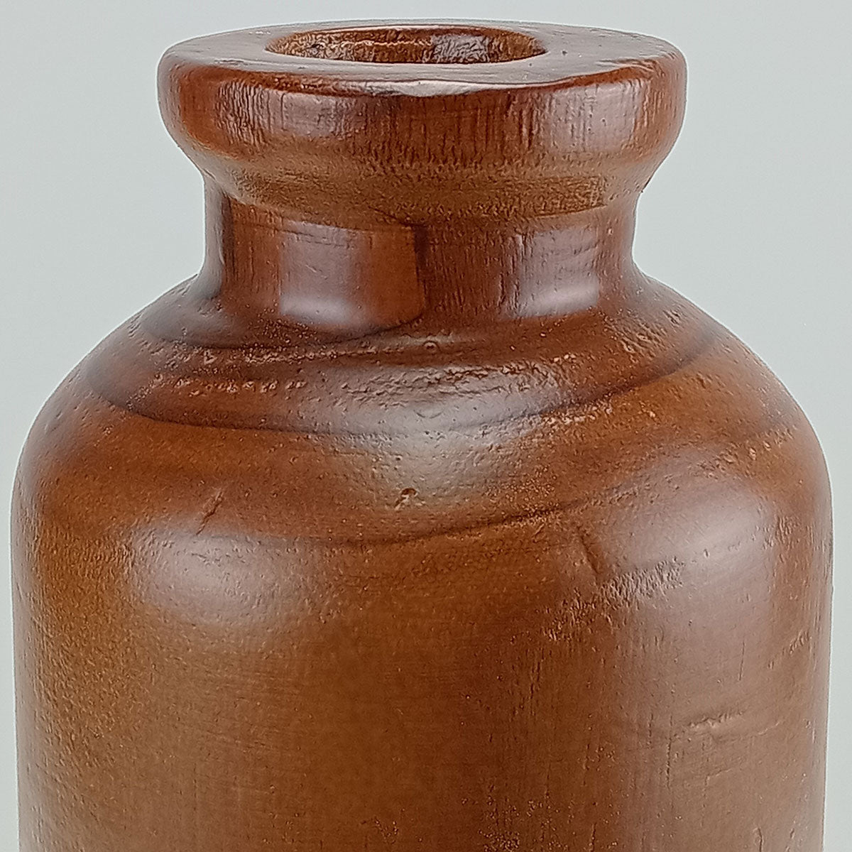 Vaso Decorativo de Madeira Natural Home&Co 19,3x13cm Marrom