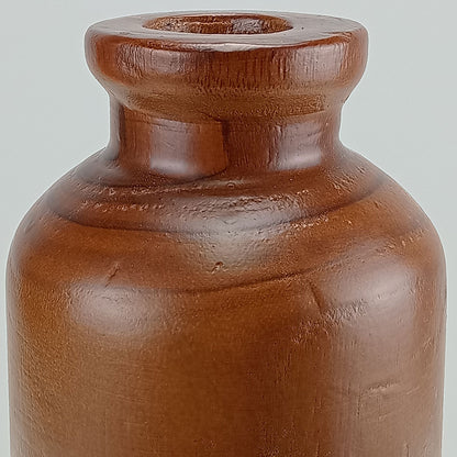 Vaso Decorativo de Madeira Natural Home&Co 19,3x13cm Marrom