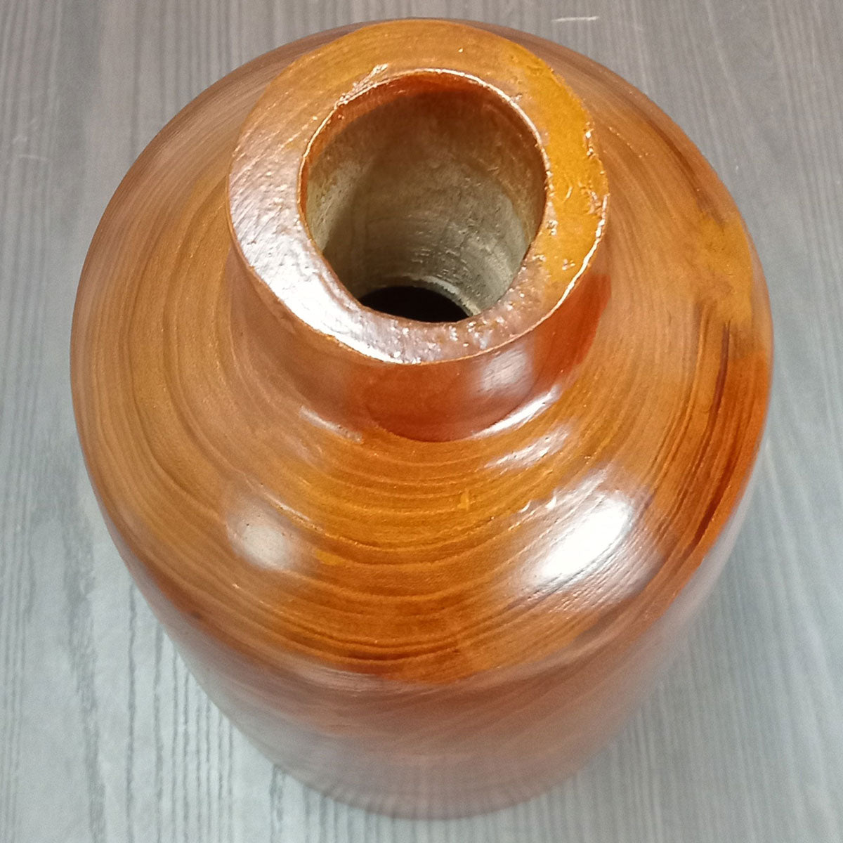 Vaso Decorativo Home&Co em Madeira Natural 41x23cm para Flores