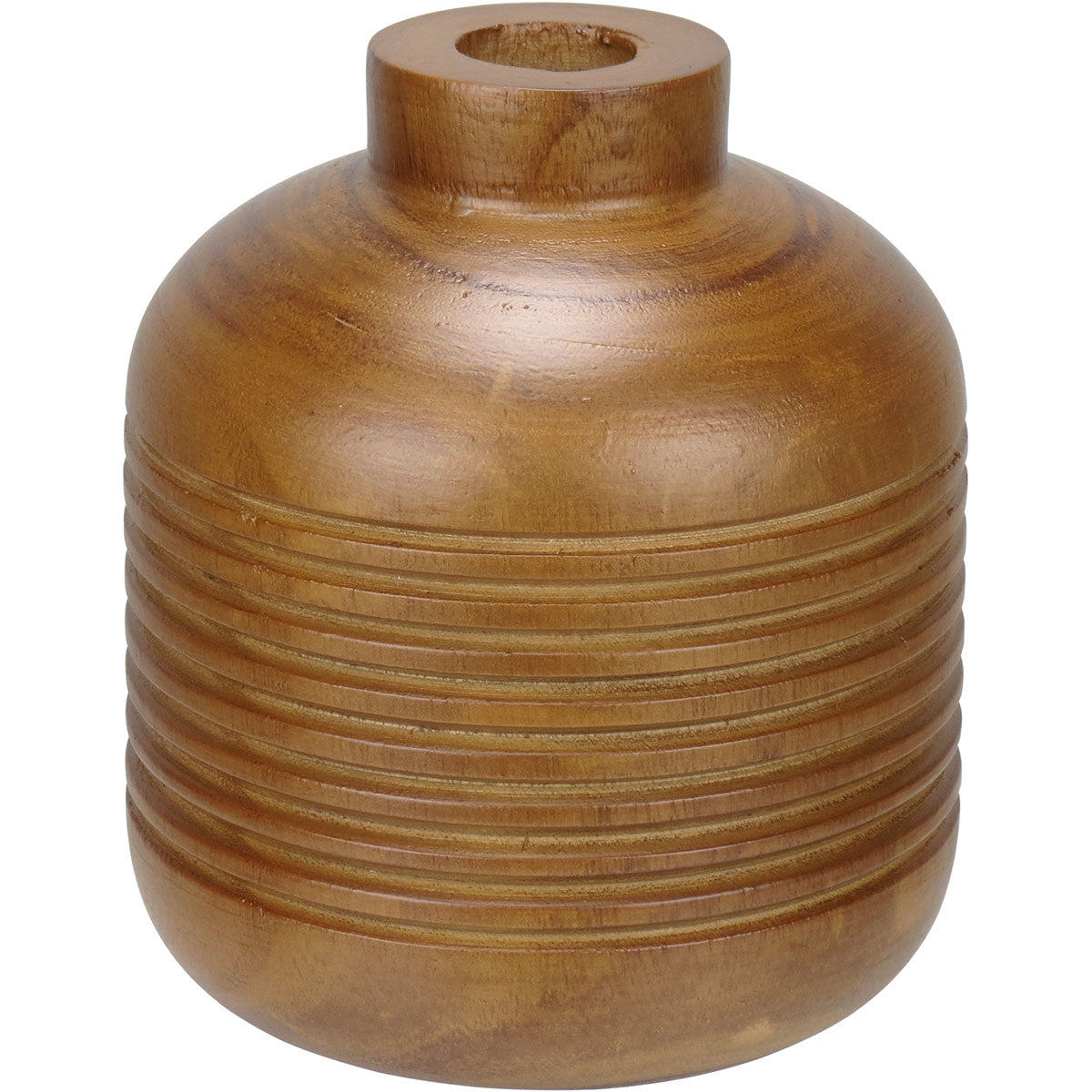 Vaso Decorativo em Madeira Natural Home&Co 17x15cm Marrom