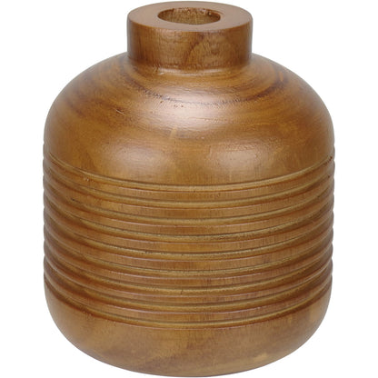 Vaso Decorativo em Madeira Natural Home&Co 17x15cm Marrom