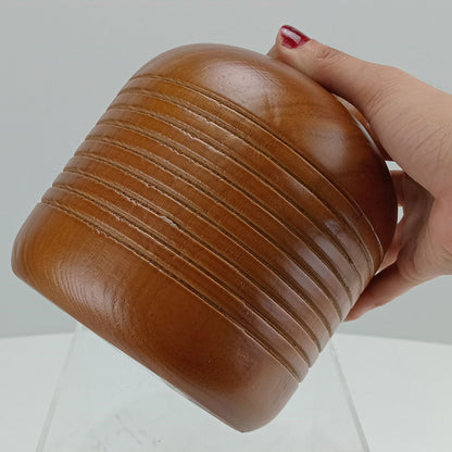 Vaso Decorativo em Madeira Natural Home&Co 17x15cm Marrom