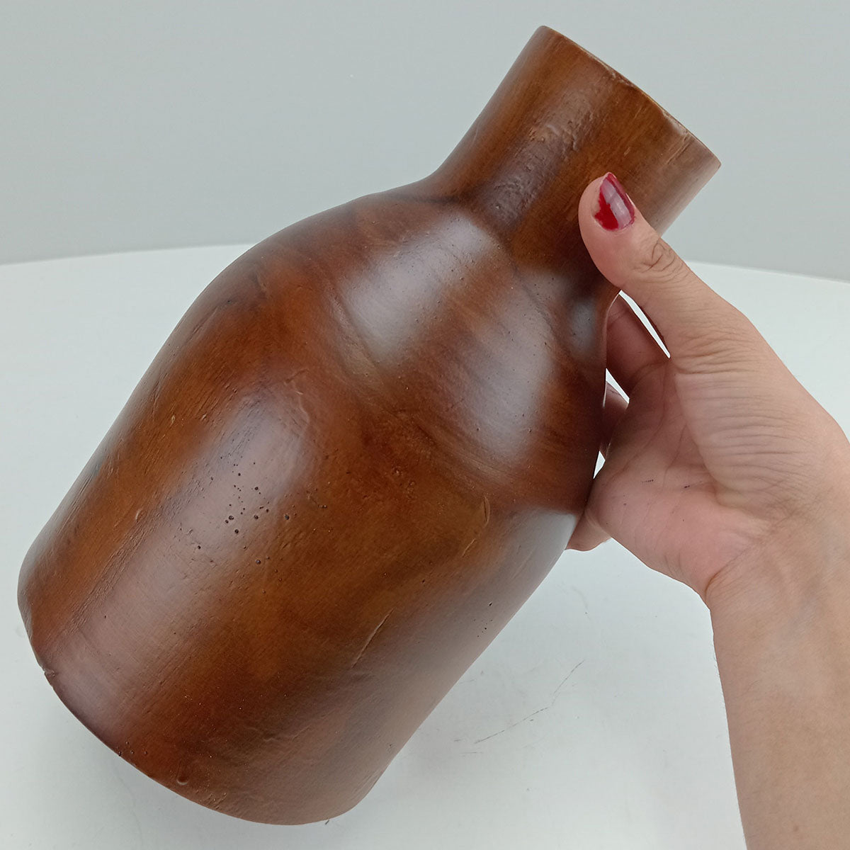 Vaso Decorativo Home&Co Madeira Natural 25x15x15cm