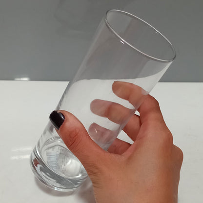 Copo Alto Home&Co Vidro Transparente 330ml 15x6x6cm - Elegante e Resistente