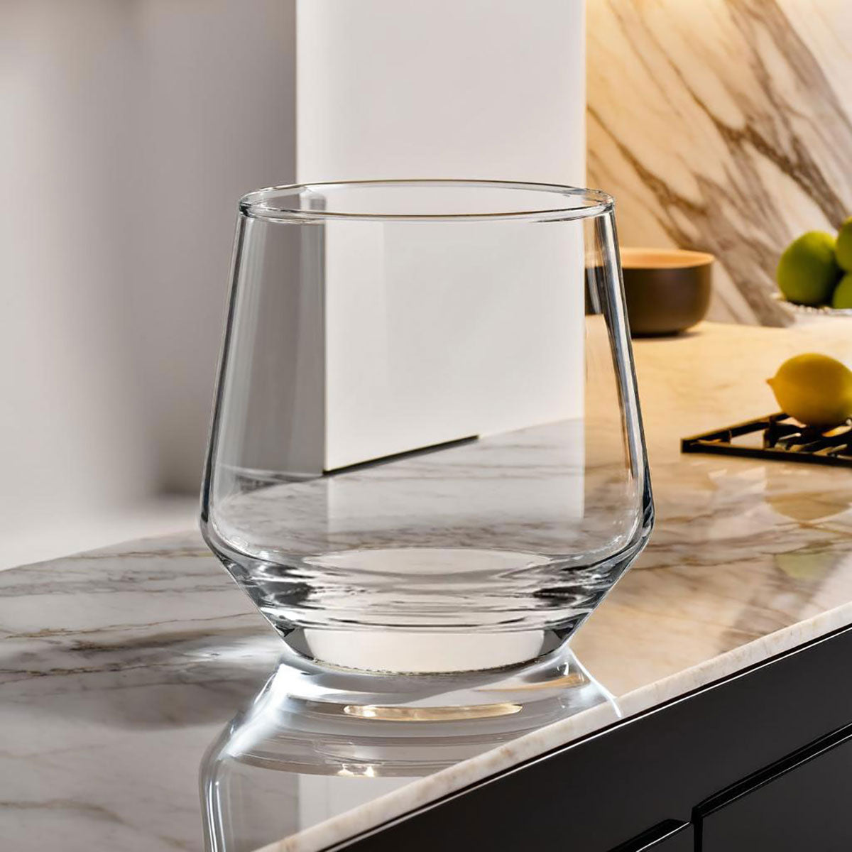 Copo Baixo Home&Co de Vidro 370ml Transparente 9x8cm para Bebidas