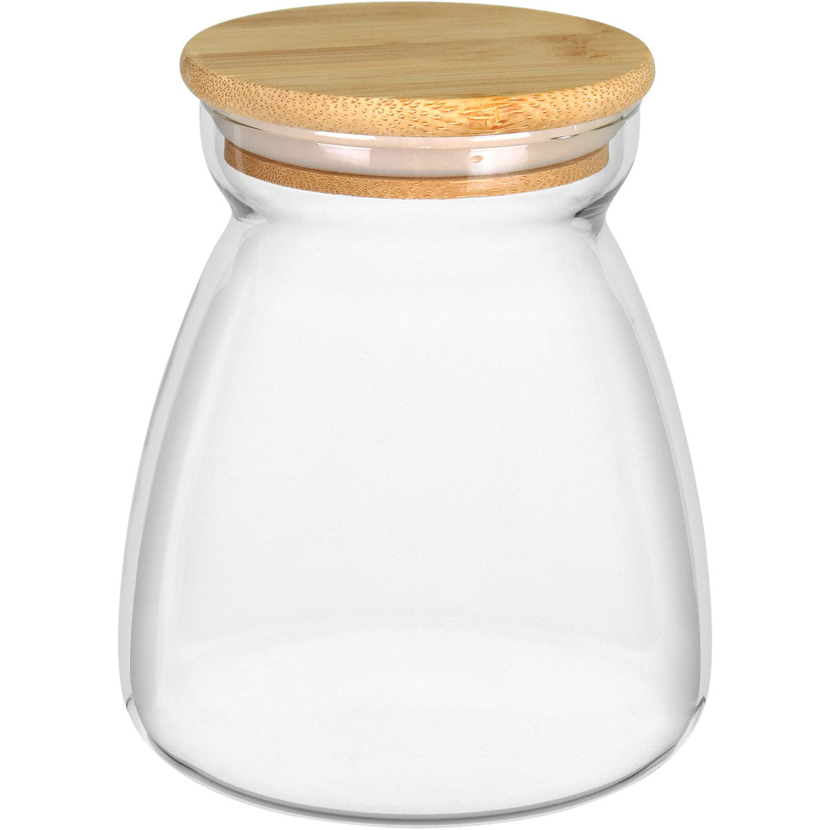 Pote de Armazenamento Home&Co 850ml Borossilicato com Tampa de Bambu Transparente