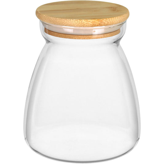 Pote de Armazenamento Home&Co 850ml Borossilicato com Tampa de Bambu Transparente