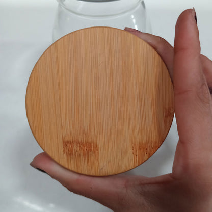 Pote de Armazenamento Home&Co 850ml Borossilicato com Tampa de Bambu Transparente