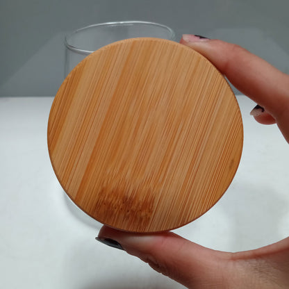 Pote de Armazenamento Home&Co 950ml Borossilicato com Tampa de Bambu Transparente