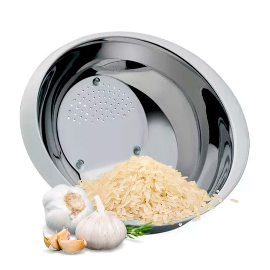 Escorredor de Arroz e Massas Aço Inox Mega Casa Outlet 24cm
